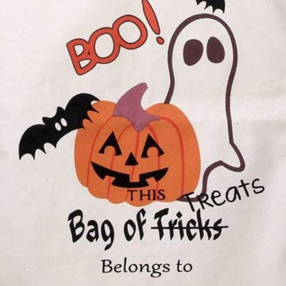 Halloween Trick or Treat tote bag canvas - Picture 2 of 2